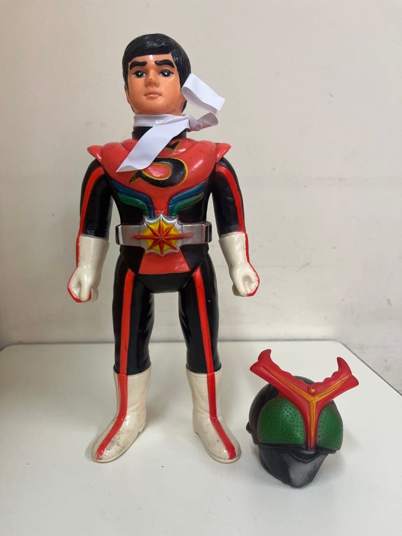 旧バンダイ 仮面ライダー ストロンガー 面取れ 当時物 石森プロ ソフビ