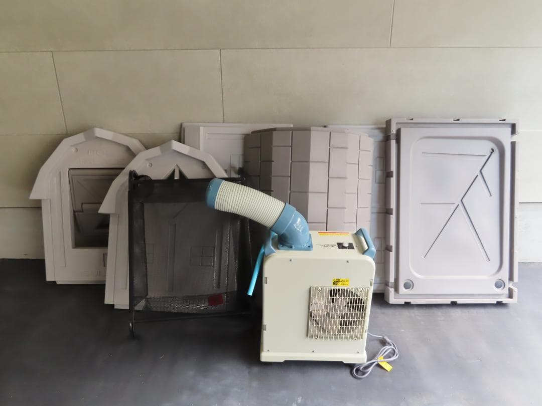 ほぼ新品　ナカトミ ミニスポットクーラー SAC-18　ASL断熱犬小屋セット