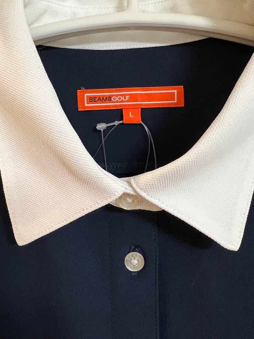 BEAMS GOLF レディース　ネイビー ポロワンピース L