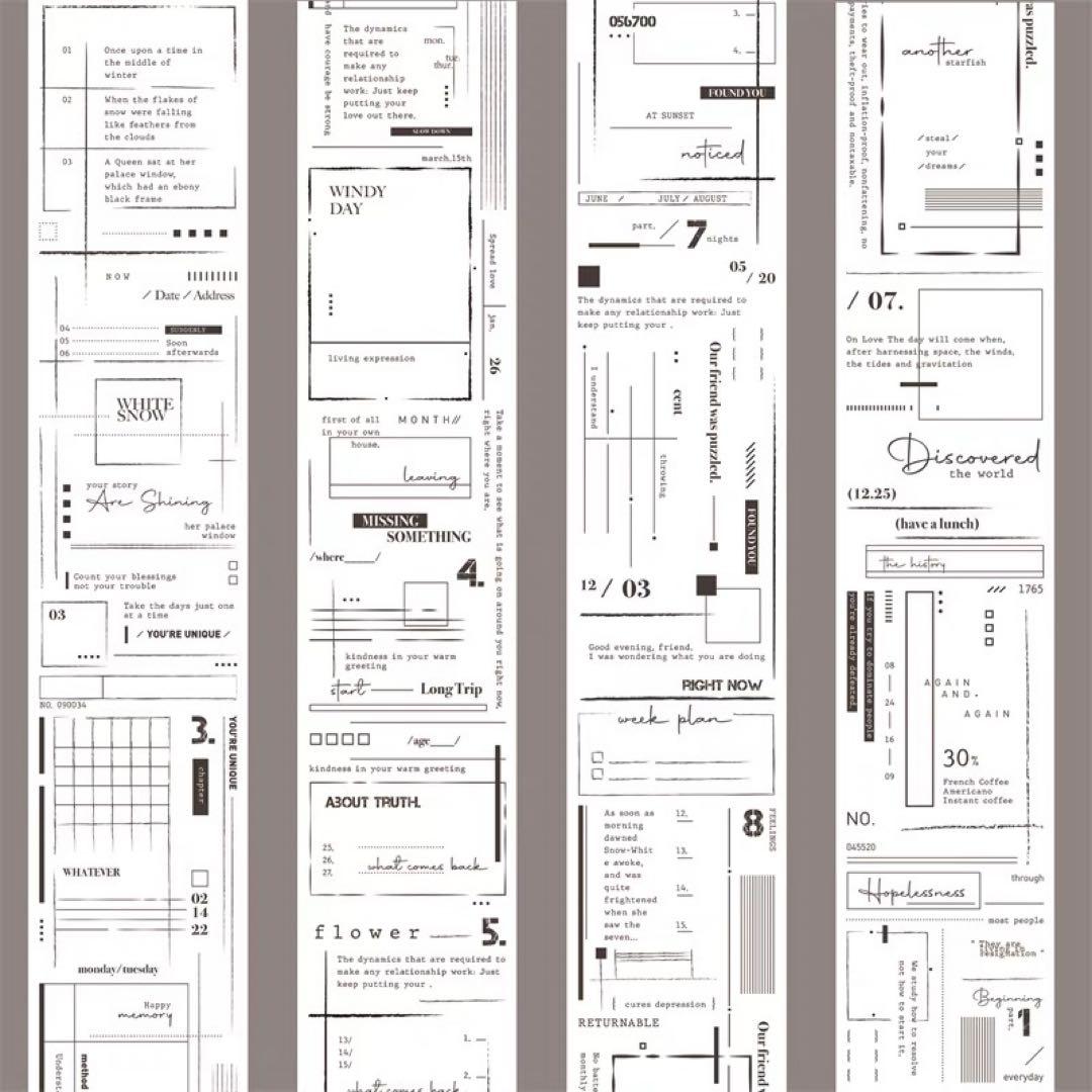 小花妈咪手帐《打底线条》海外マスキングテープ　マステ 【1984】