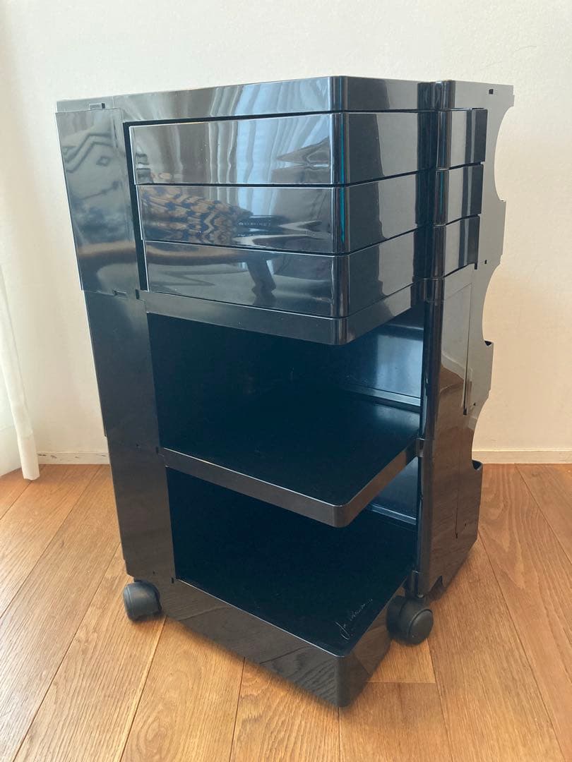 B-LINE ボビーワゴン 3段3トレイ ブラック