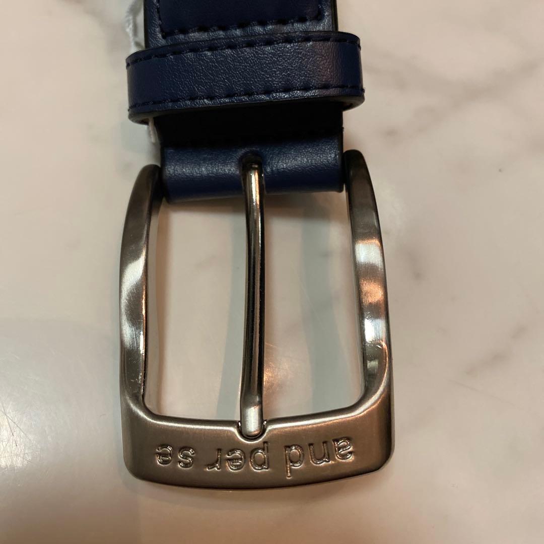 新品タグ付き　アンパスィ　ゴルフ　ベルト　メンズ　メッシュベルト　編み込み