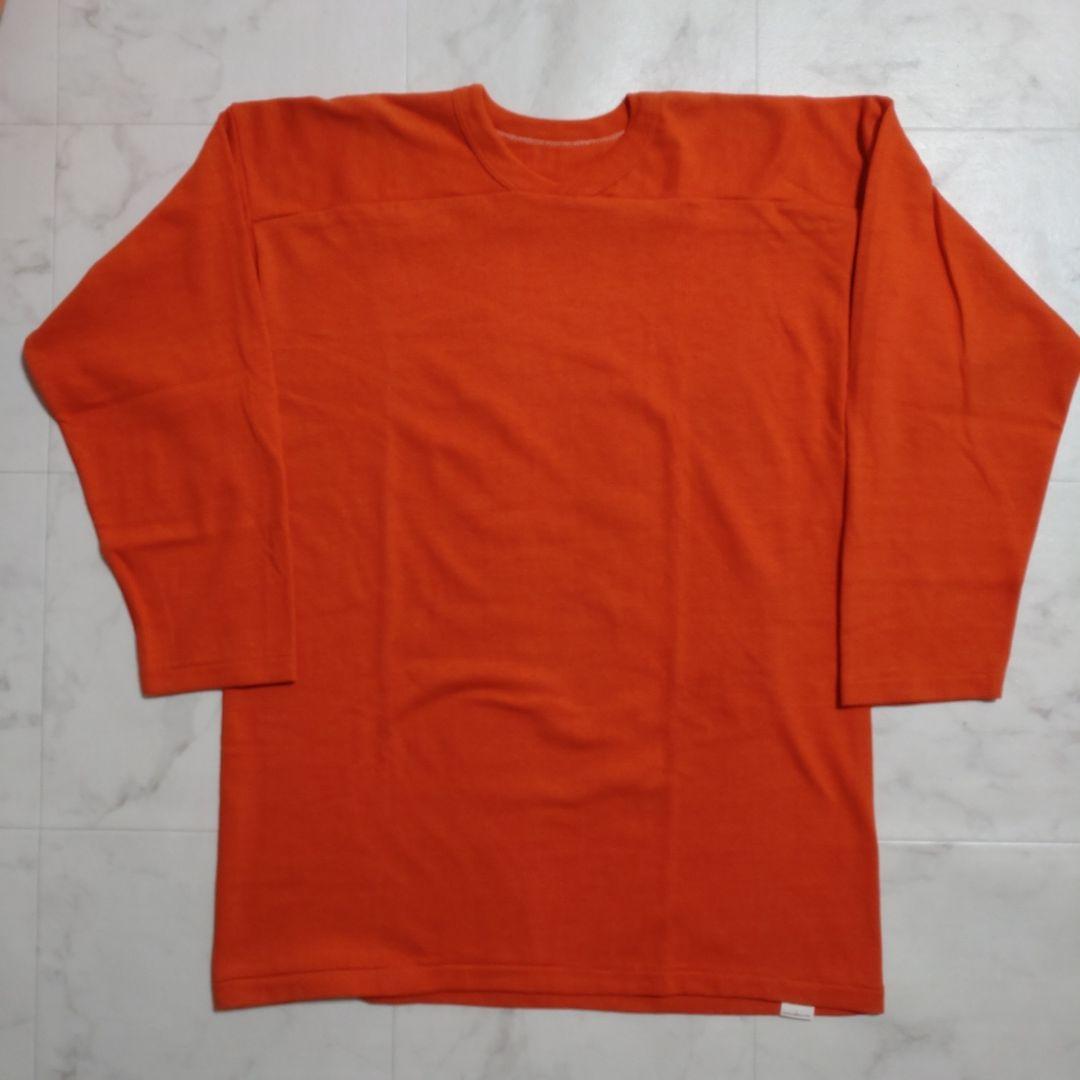 Russell Athletic 金タグ フットボールTシャツ オレンジ