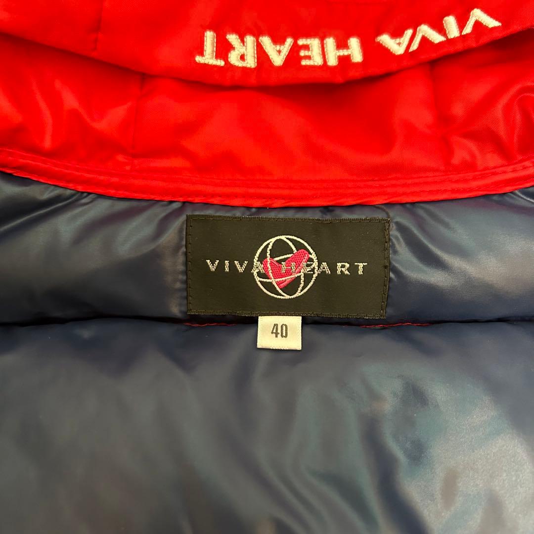 未使用タグ付き　VIVA HEART ダウンベスト　40 レッド　ゴルフ　L相当