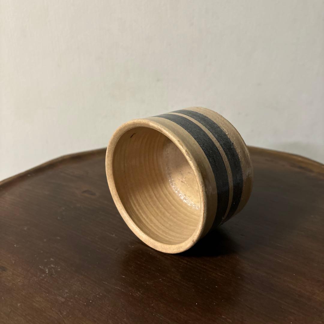 アンティーク輪線文　蓋物　古瀬戸　花器　古道具　骨董　検:白洲正子　秦秀雄　李朝