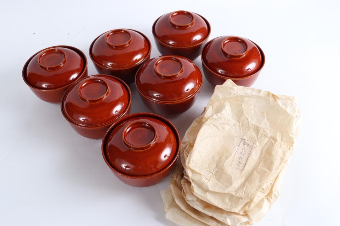 春慶塗 吸物椀 七客 木製漆器 懐石料亭