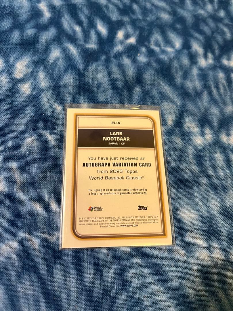 【直筆サイン】Lars Nootbaar（ヌートバー）2023 WBC 日本代表
