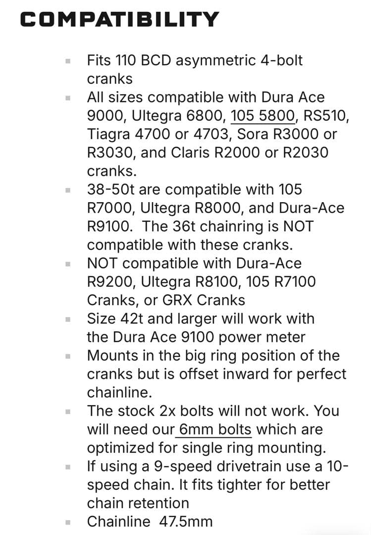 【新品】WOLF TOOTH Drop-Stop 42T チェーンリング