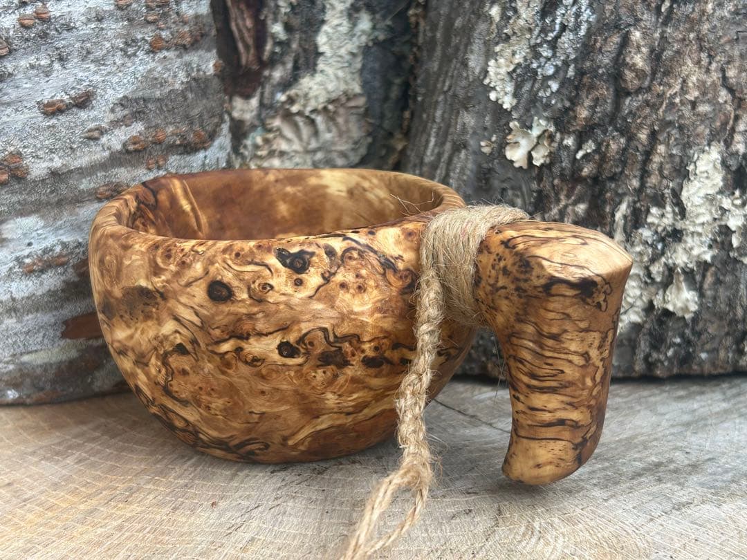 sunswood サンズウッド　白樺瘤　kuksa ククサ1点もの 手彫り