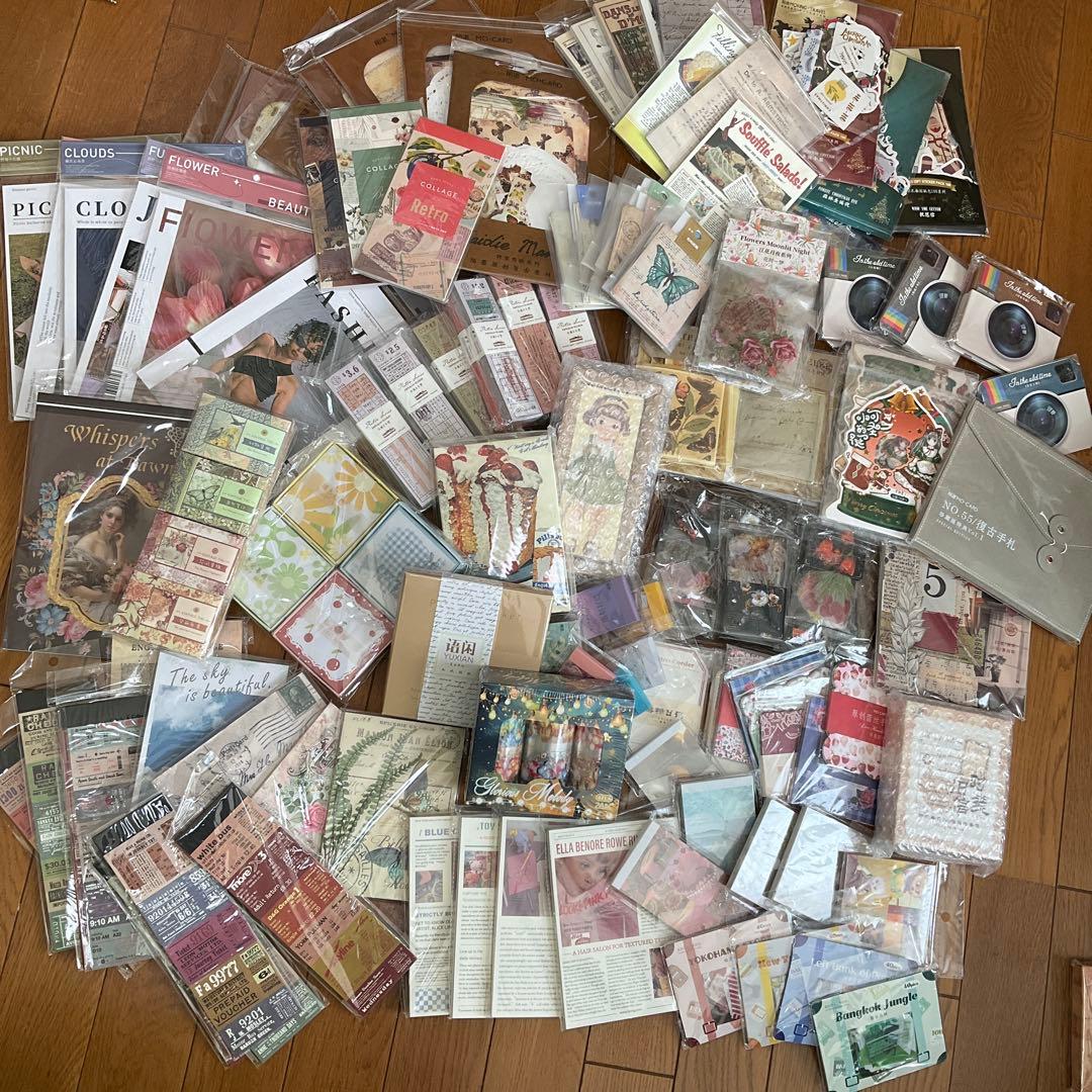 海外文具特大まとめ売り1●新品●コラージュ素材大量★大容量セット