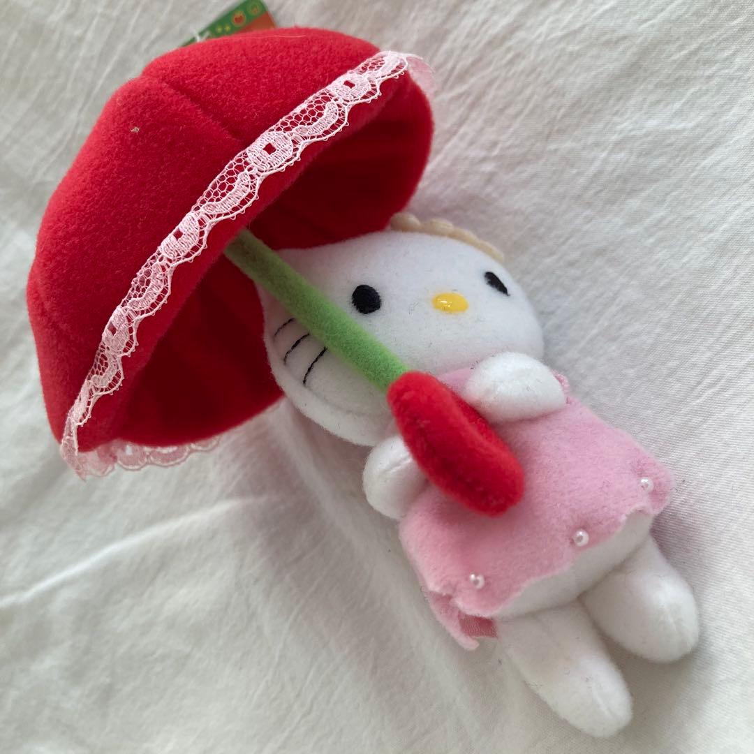 サンリオ　ハローキティ　信州限定　マスコット　2004年　赤りんごパラソル　レア