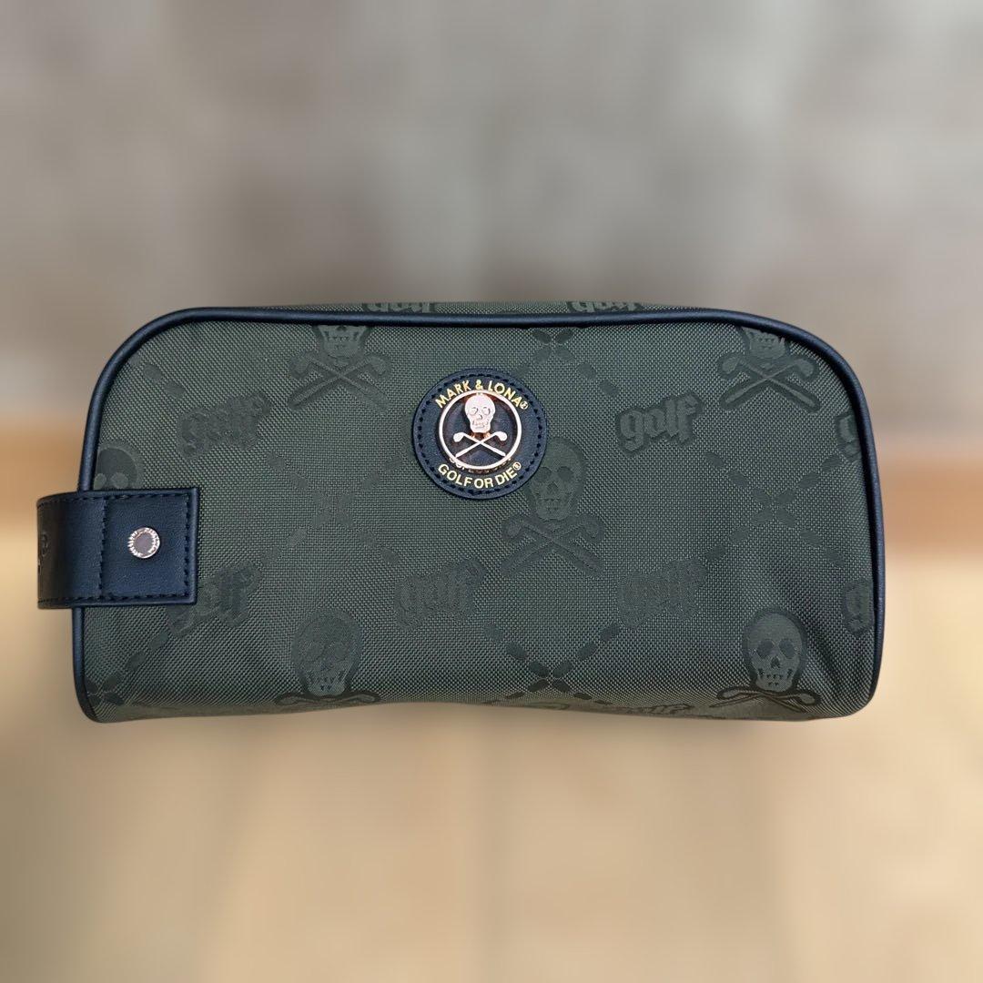 マークアンドロナ　カートバッグ　ダークグリーン スカルデザイン