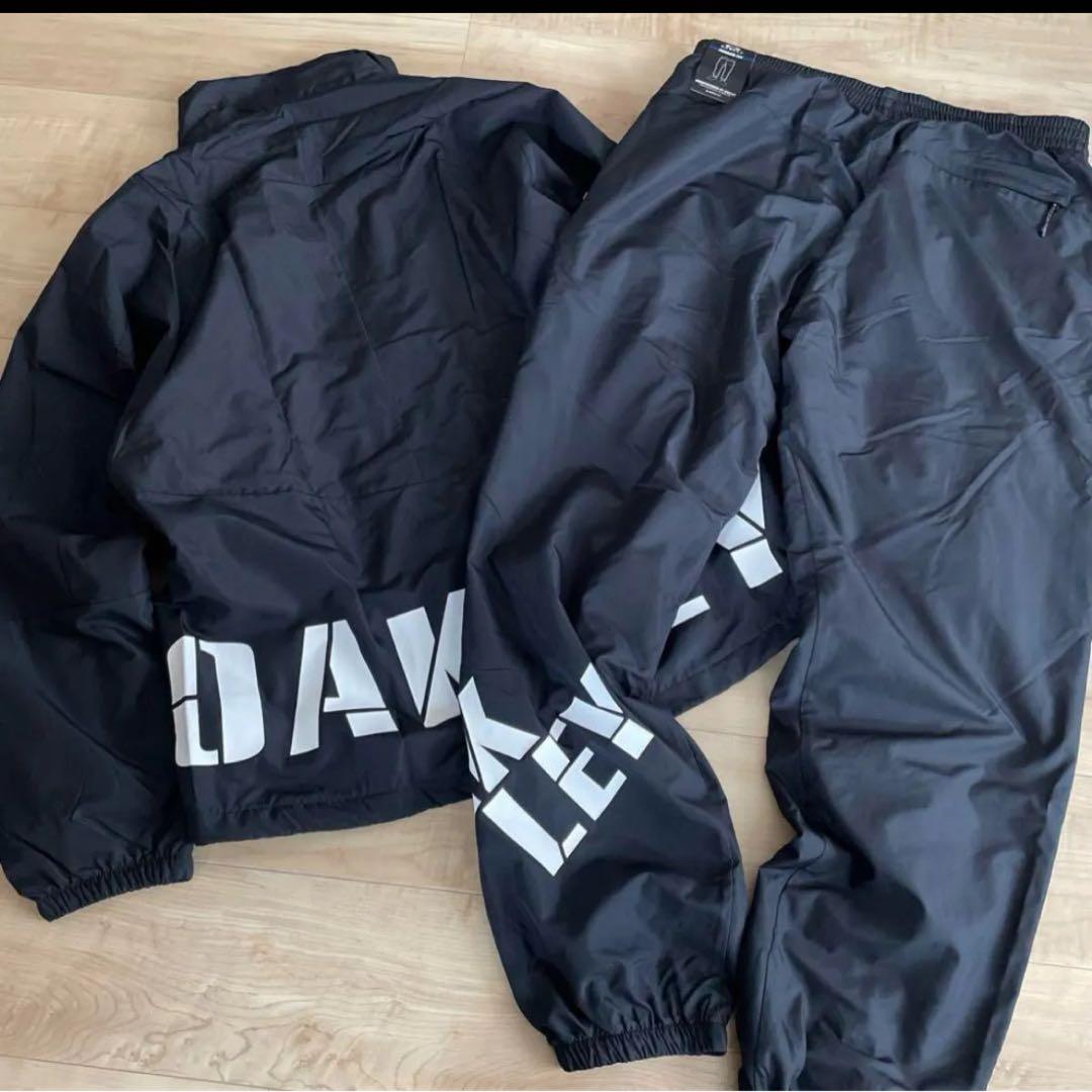 オークリー　メンズ　ウィンドブレーカー　軽量　撥水　ブラック　黒　上下　M