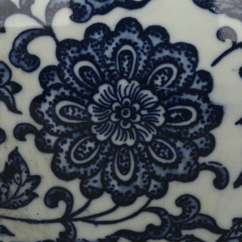 青花纏枝蓮紋将軍壺 景徳鎮 陶磁器 装飾品 現代工芸品 美術品 置物