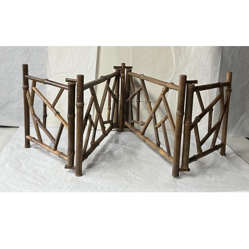 w162 竹製 氷裂結界 炉屏 結界 衝立 煎茶道具 茶道具