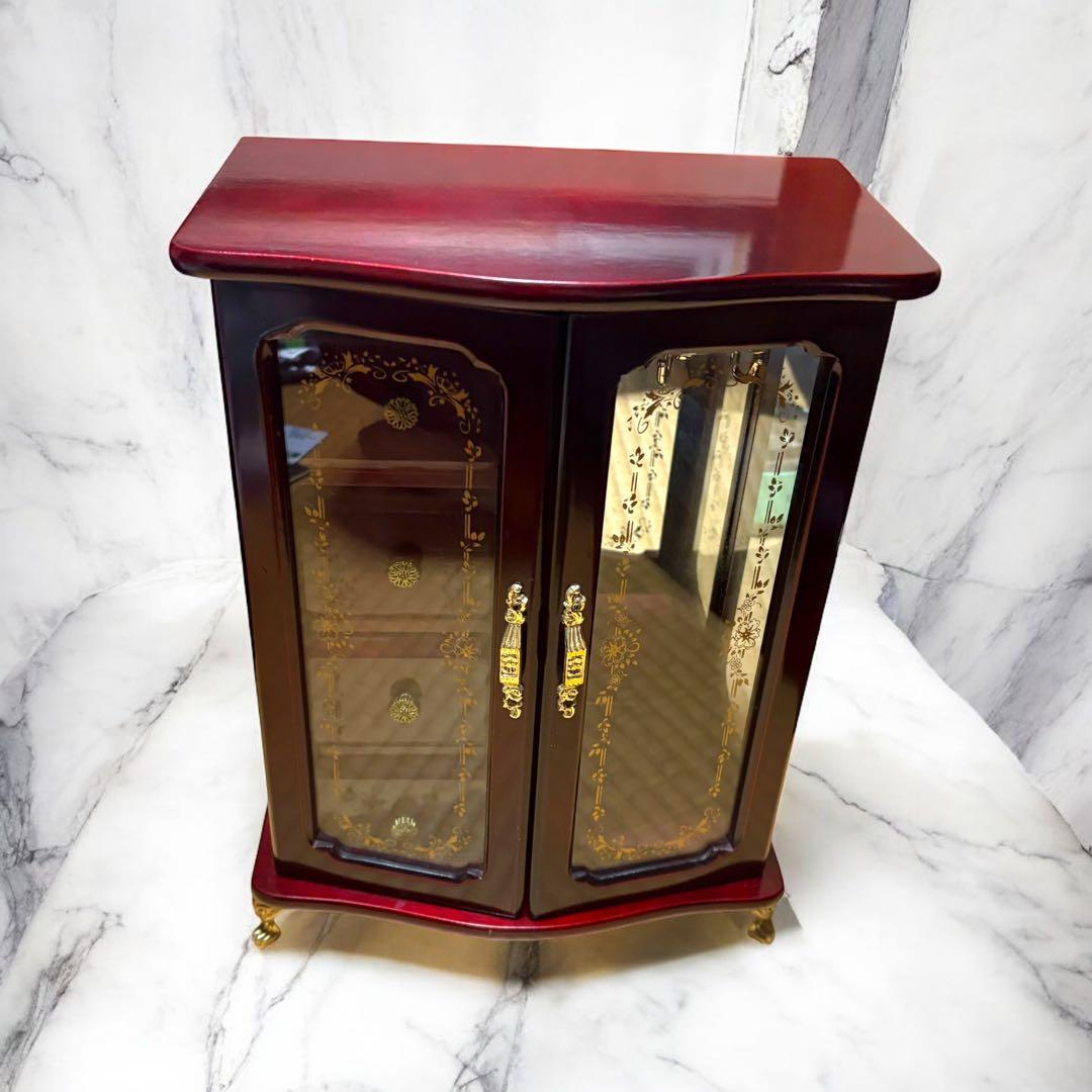 希少 木製オルゴール付きジュエリーボックス日本製・1970〜80年代