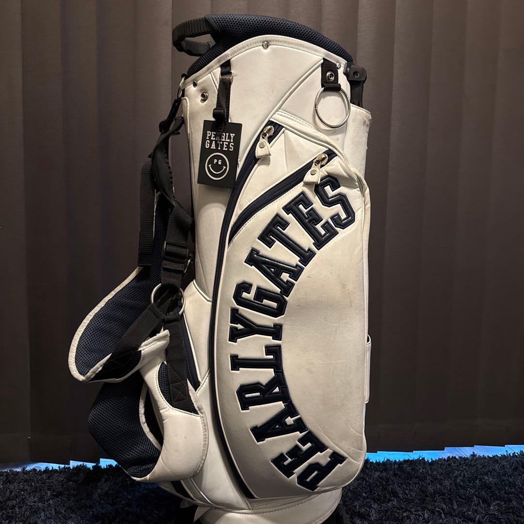 値下げ！PEARLY GATES キャディバッグ 89 ホワイト　ネイビー