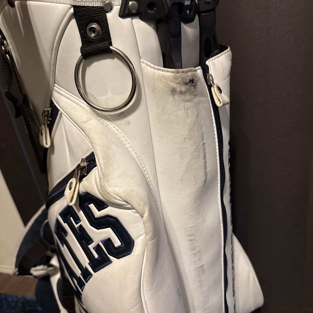 値下げ！PEARLY GATES キャディバッグ 89 ホワイト　ネイビー