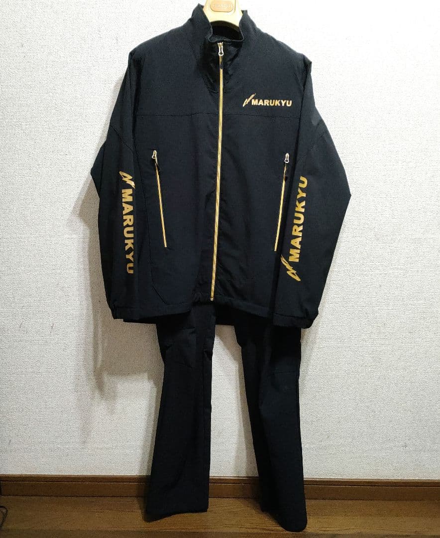 【MARUKYU】マルキュー撥水ストレッチジャケット・パンツL 上下セット 黒