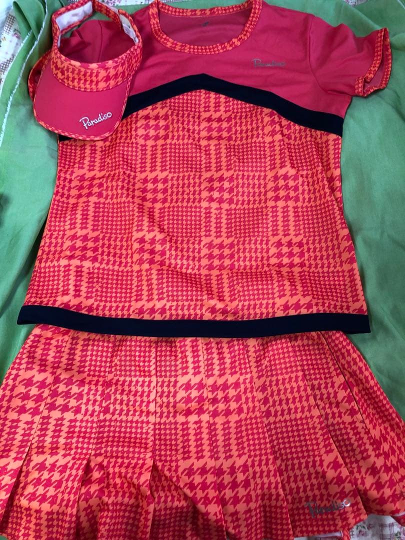 美品　パラディーゾ テニス　スコート シャツ　バイザー　L L