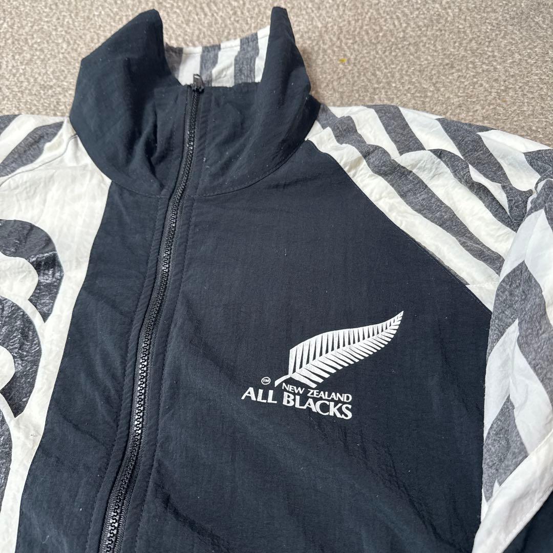 カンタベリー　ALL BLACKS ナイロンジャケット 黒/白/グレー