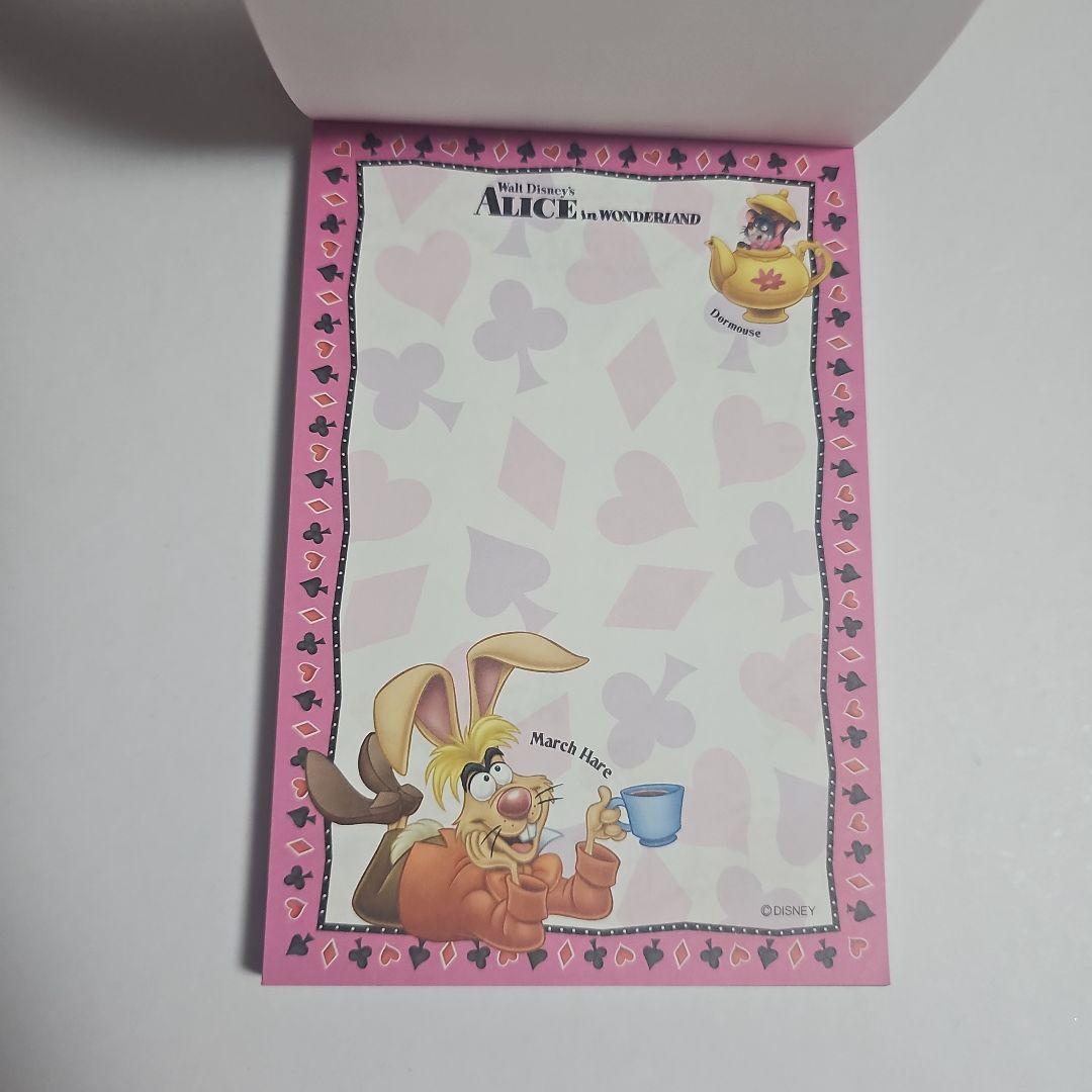 レア ディズニー 不思議の国のアリス メモ帳