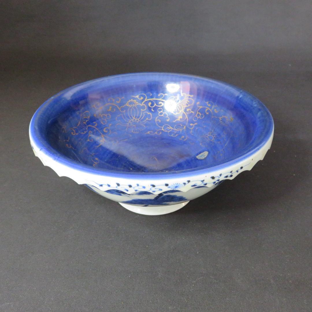 大鉢 中鉢 大丼 中丼 盃洗 変わり縁 太明成化年製 染付 金彩 古伊万里