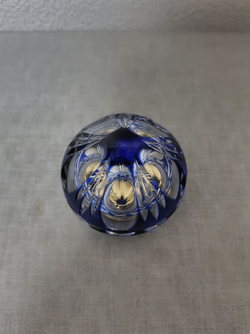 カガミクリスタル 江戸切子 クリスタルカット ガラス 置時計