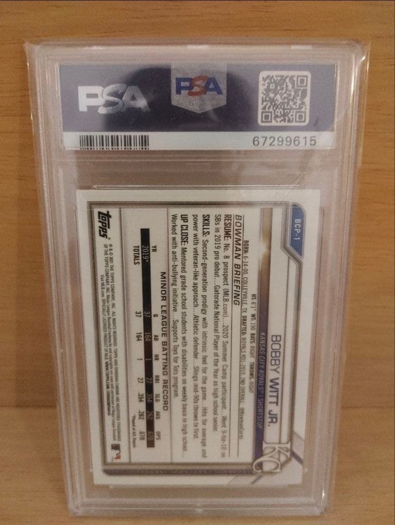 【PSA鑑定済】ボビー・ウィットジュニア 直筆サインカード