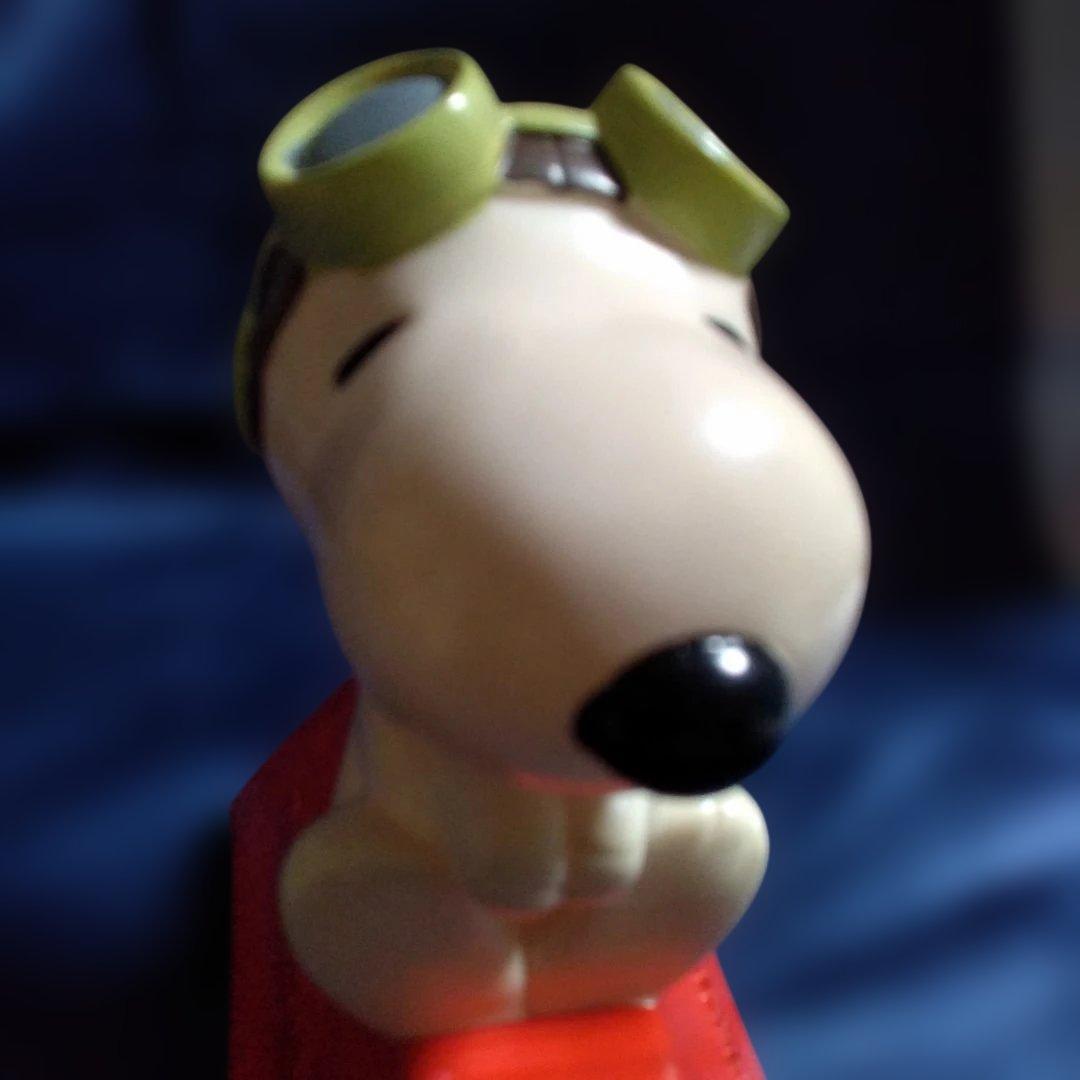 スヌーピー ゴーグル付きフィギュア ソフビ　貯金箱　レア　美品