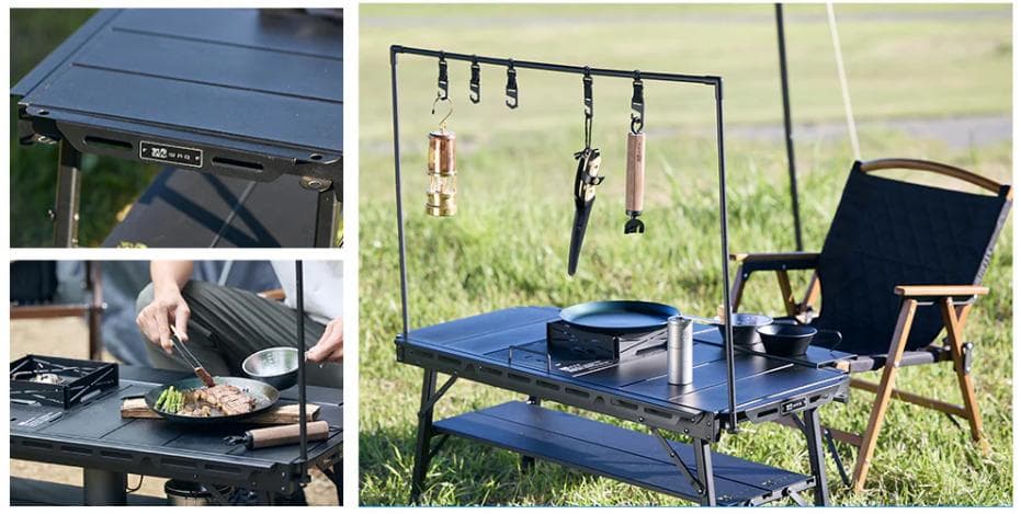 WAQ MULTI IRON TABLE パネル式アイアンテーブル 折りたたみ式