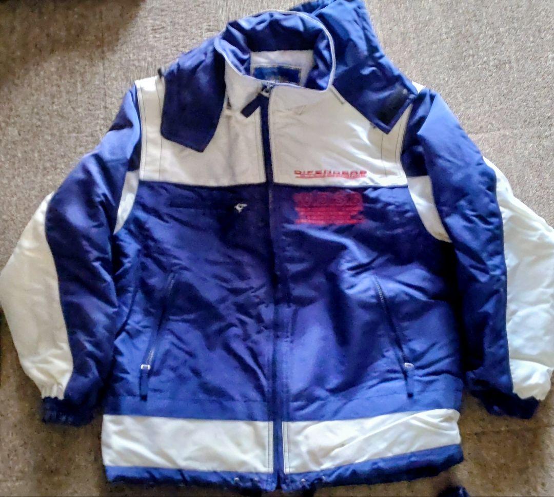 Mサイズ ネイビー/ホワイト スキーウェア