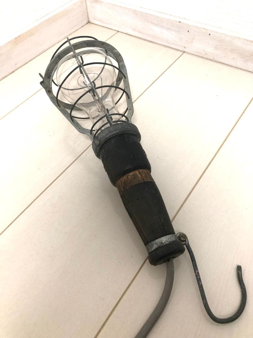 【完動品・昭和レトロ・1980年代 工業用ライト】ビンテージ ハンドランプ