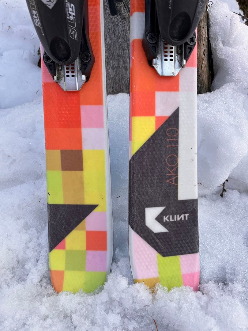 キッズ用　KLINT カラフルスキー板 ビンディング付き　110cm
