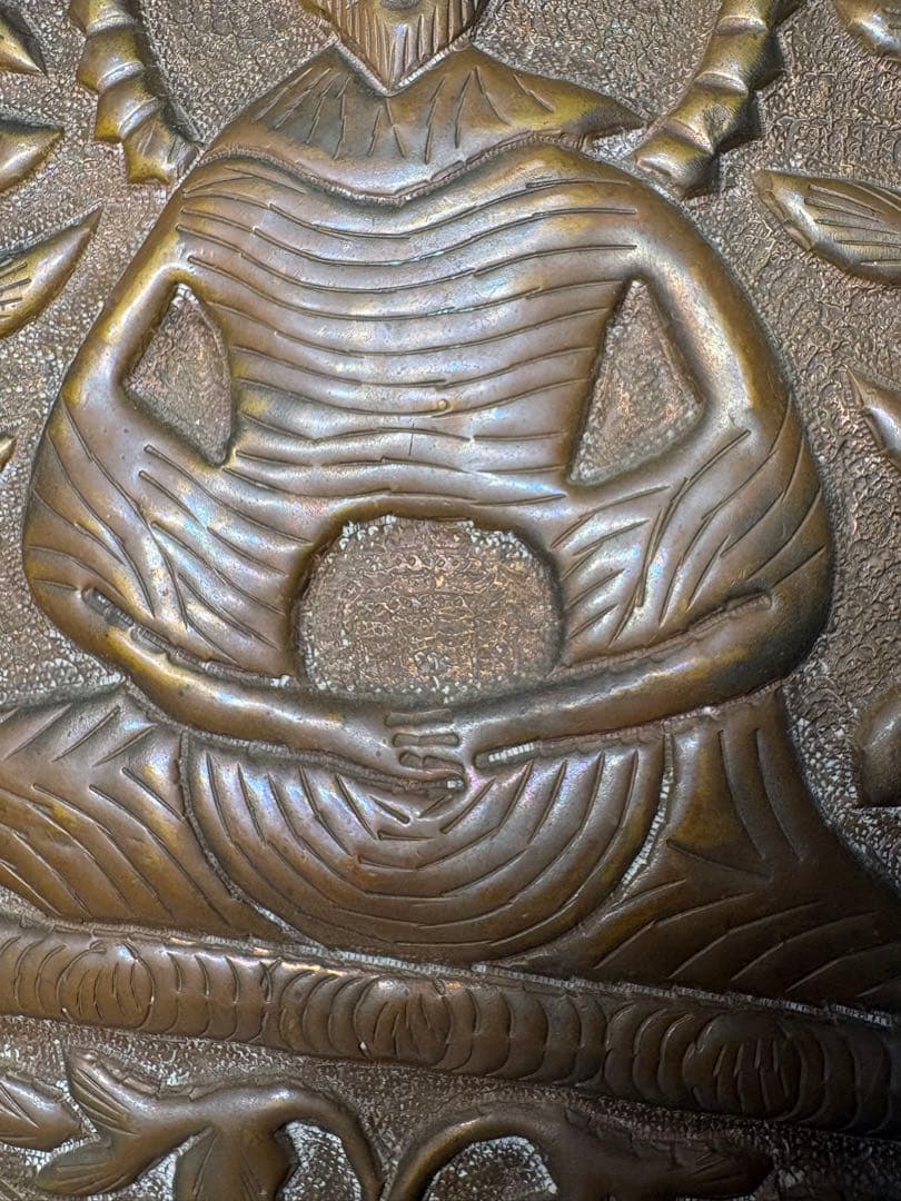 仏陀 ブッダ 坐像 レリーフ 仏教 仏具 銅製風 供養 瞑想