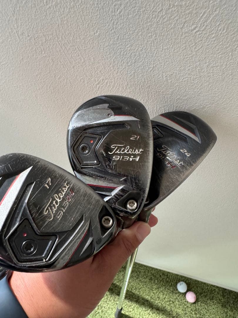 名器 タイトリスト 913h 3set 17° 21° 24°
