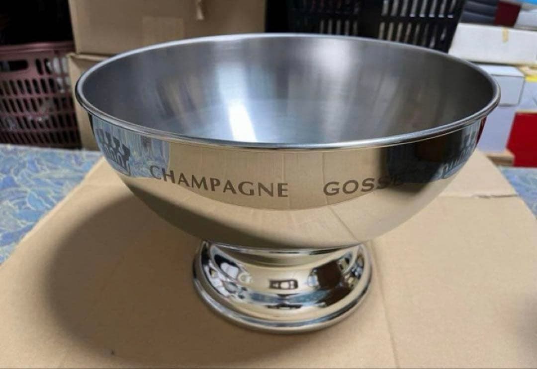 シャンパーニュゴッセ　金属製大型丸シャンパンクーラー