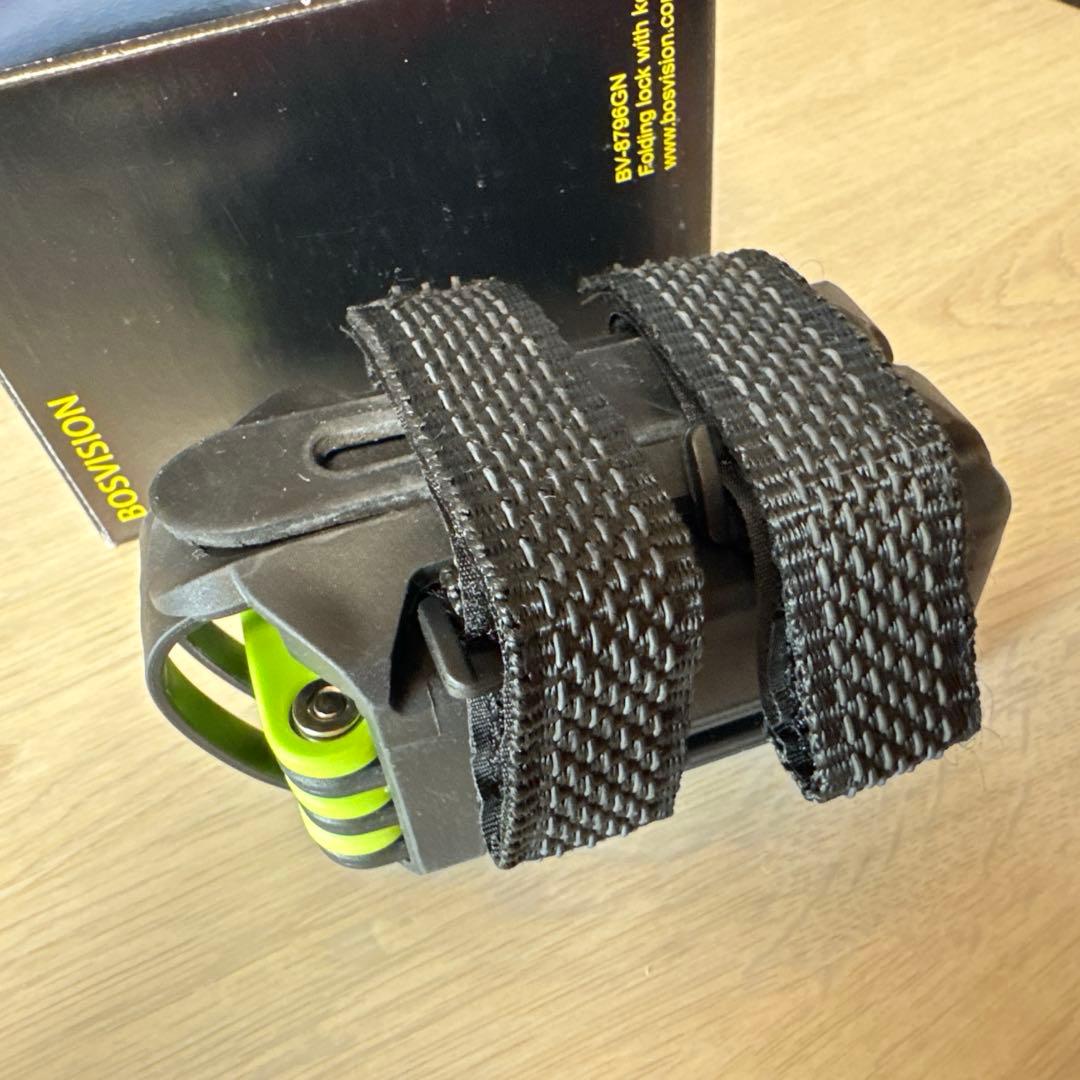 BOSVISION のFoldable自転車用軽量ブレードロック　ライムグリーン