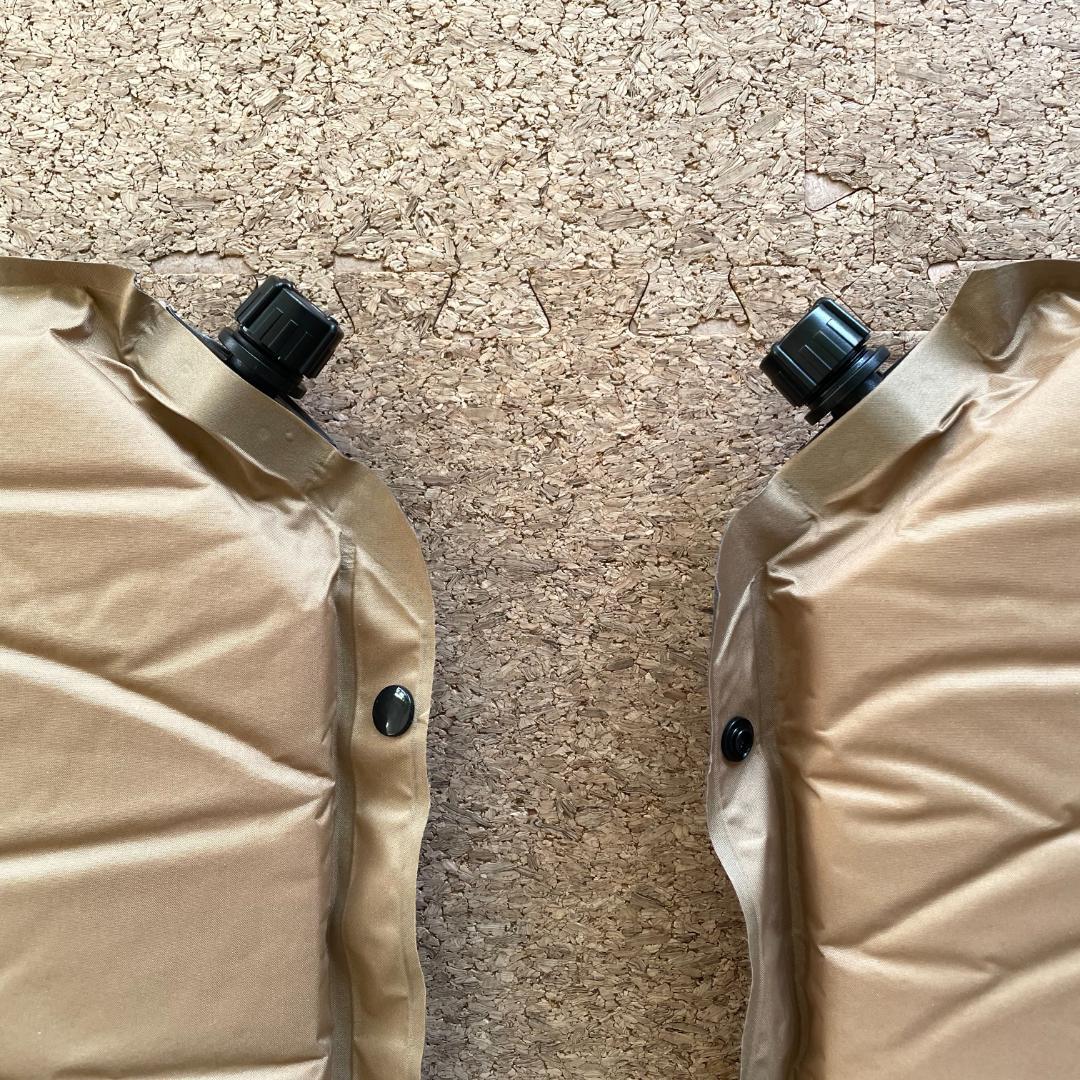 【1度使用のみ・2個セット】WAQ インフレータブルマット 厚さ8cm タン