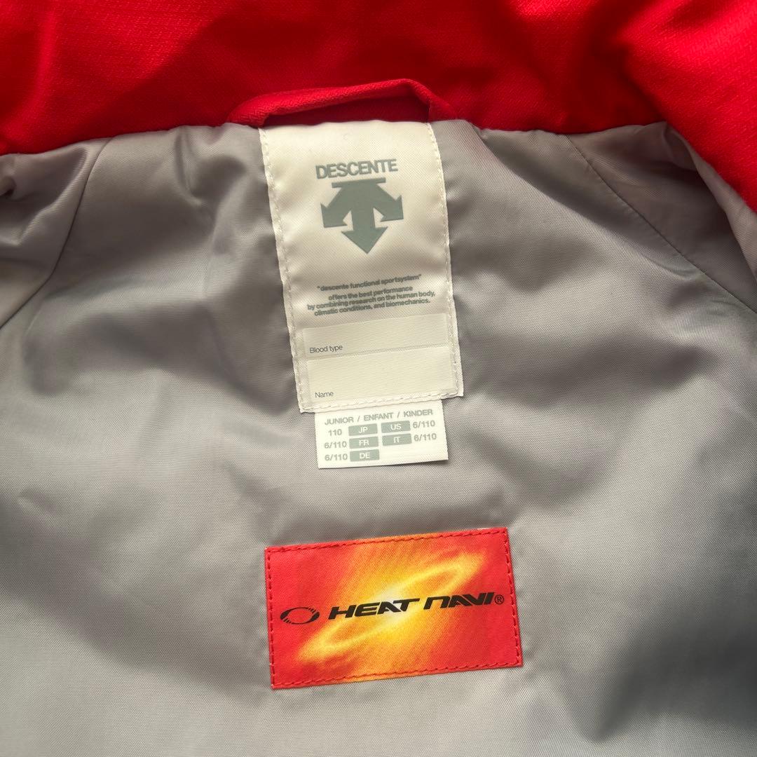 DESCENTE 子ども用スキーウェア 青/赤