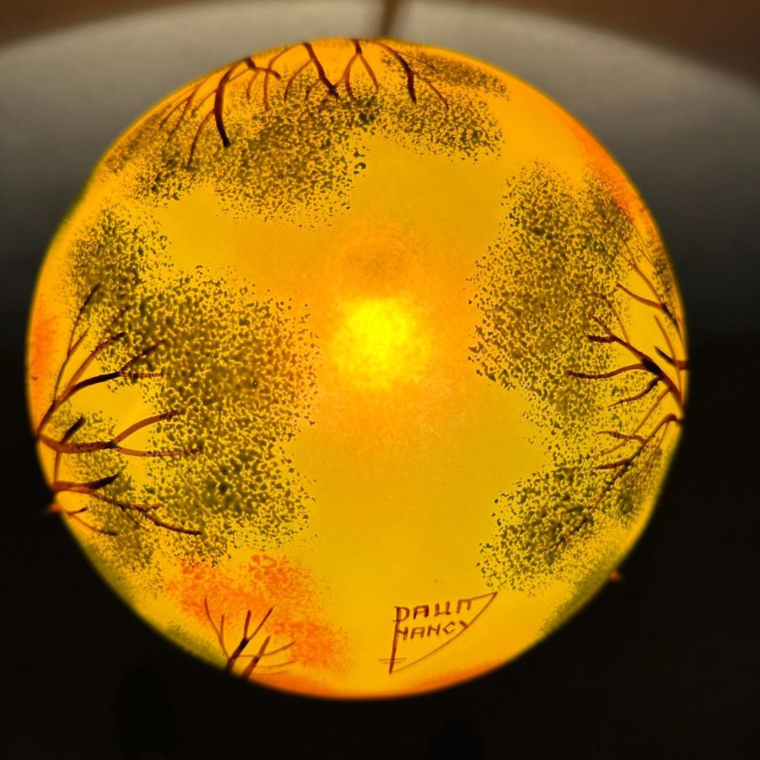 ドームナンシー　吊り卓上照明　アンテルカレール　被せガラス　高さ40cm