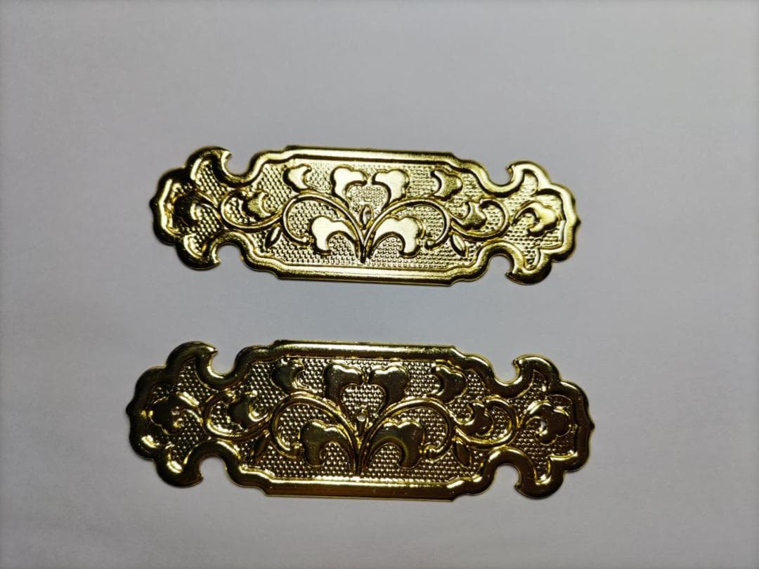 ★特注品★ 90ｍｍｘ4枚【金鍍金】 神輿、祭り、ミニ山車、キザハシ金具