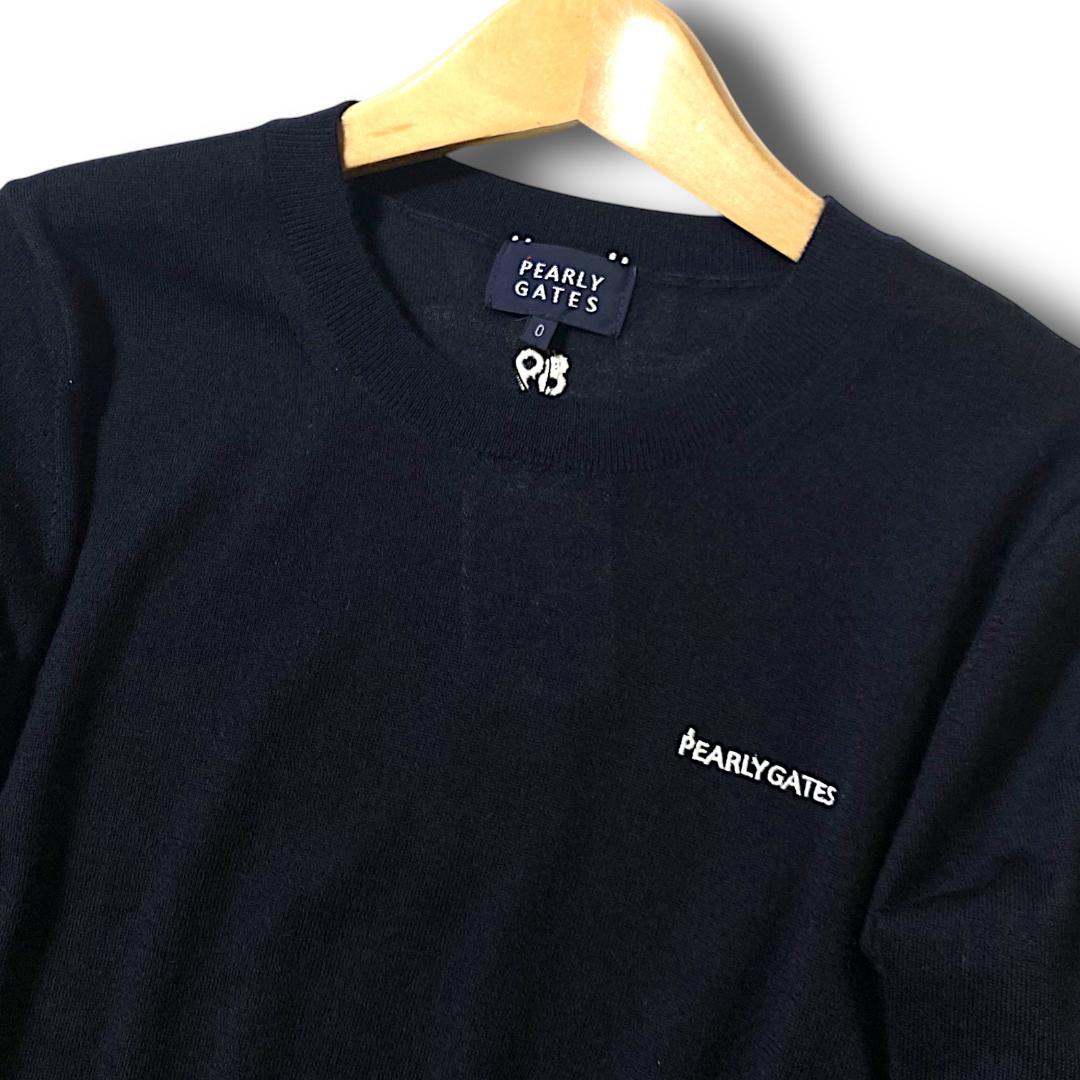 0 パーリーゲイツ 定4.1万 保温 カシミヤ ローゲージ ニット セーター 紺