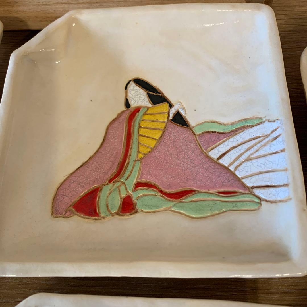 水月焼 皿 6客 好川恒方 大珍品 48