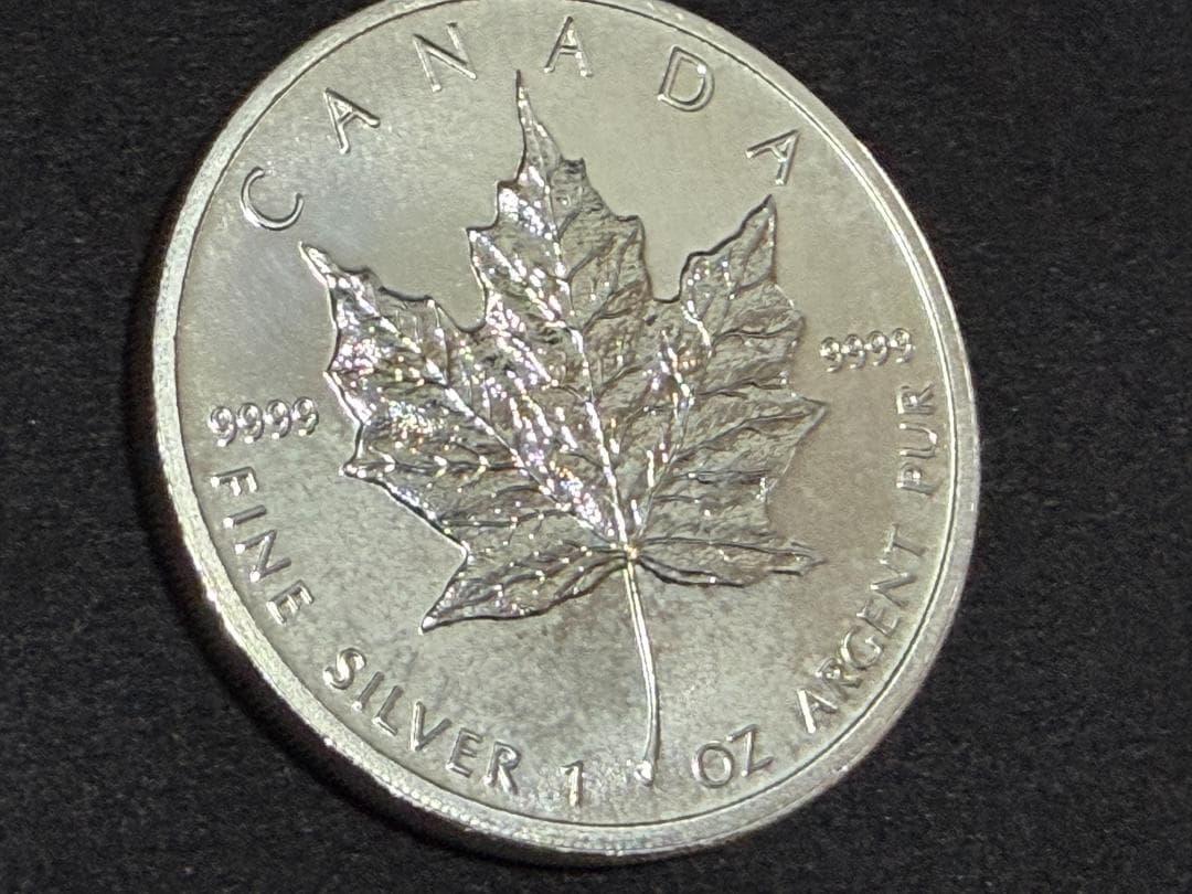メイプルリーフ銀貨　カナダ 5ドル 純銀貨 エリザベス2世 2011年