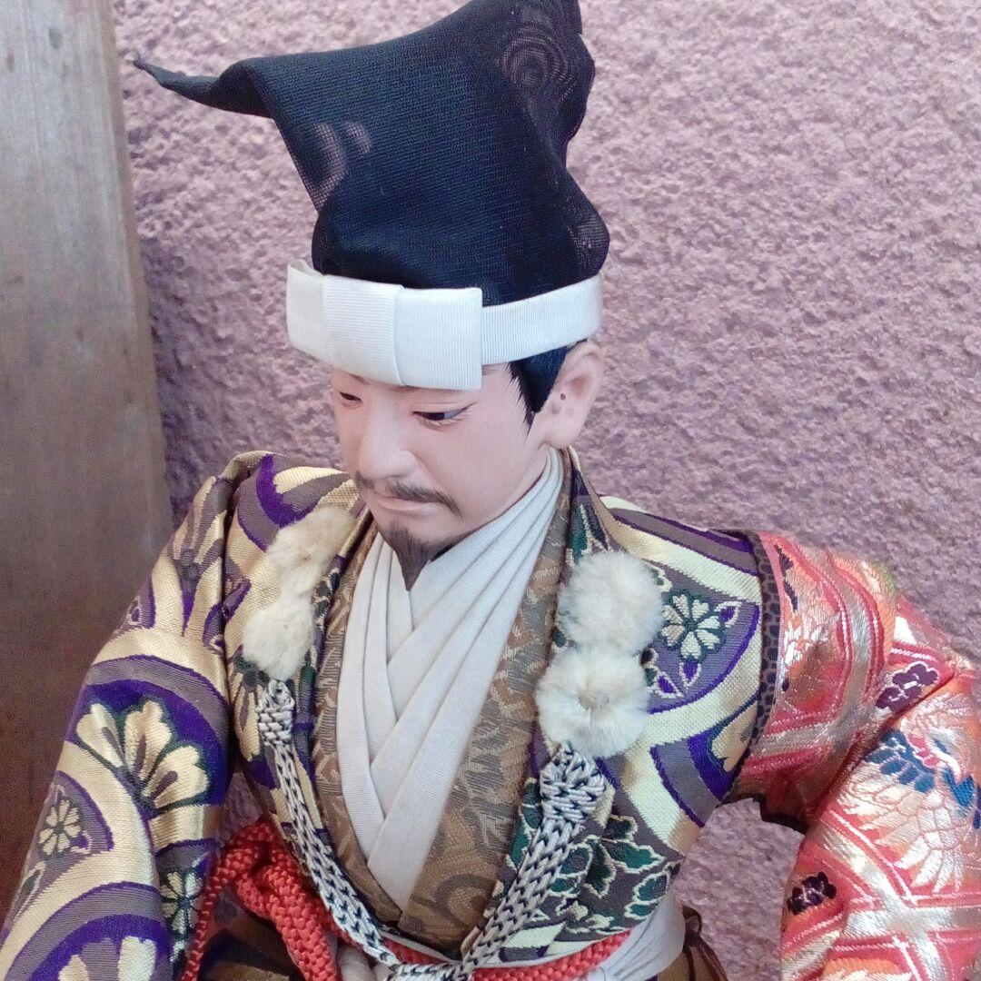 海外コレクター向名工人形師時代超絶技巧清村金豊初代作威風堂々　武将飾り当時置物品