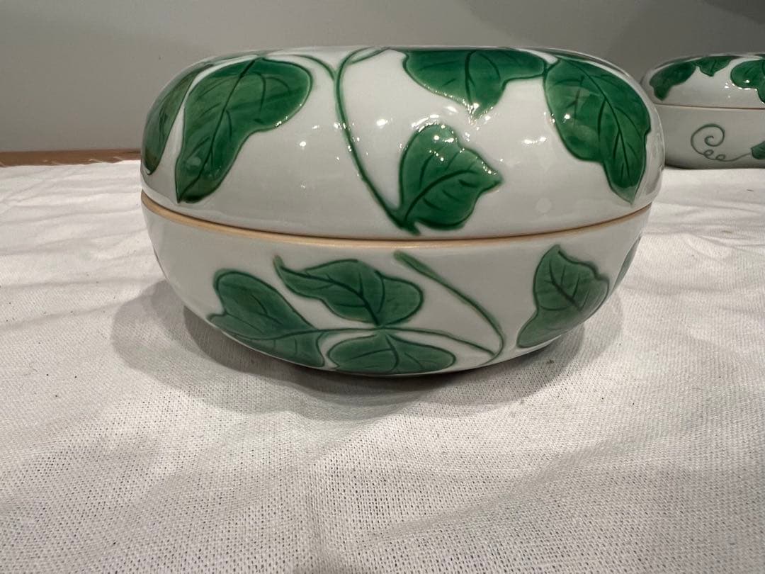 星賢二　色絵葛文蓋向付　5客　共箱　桐箱