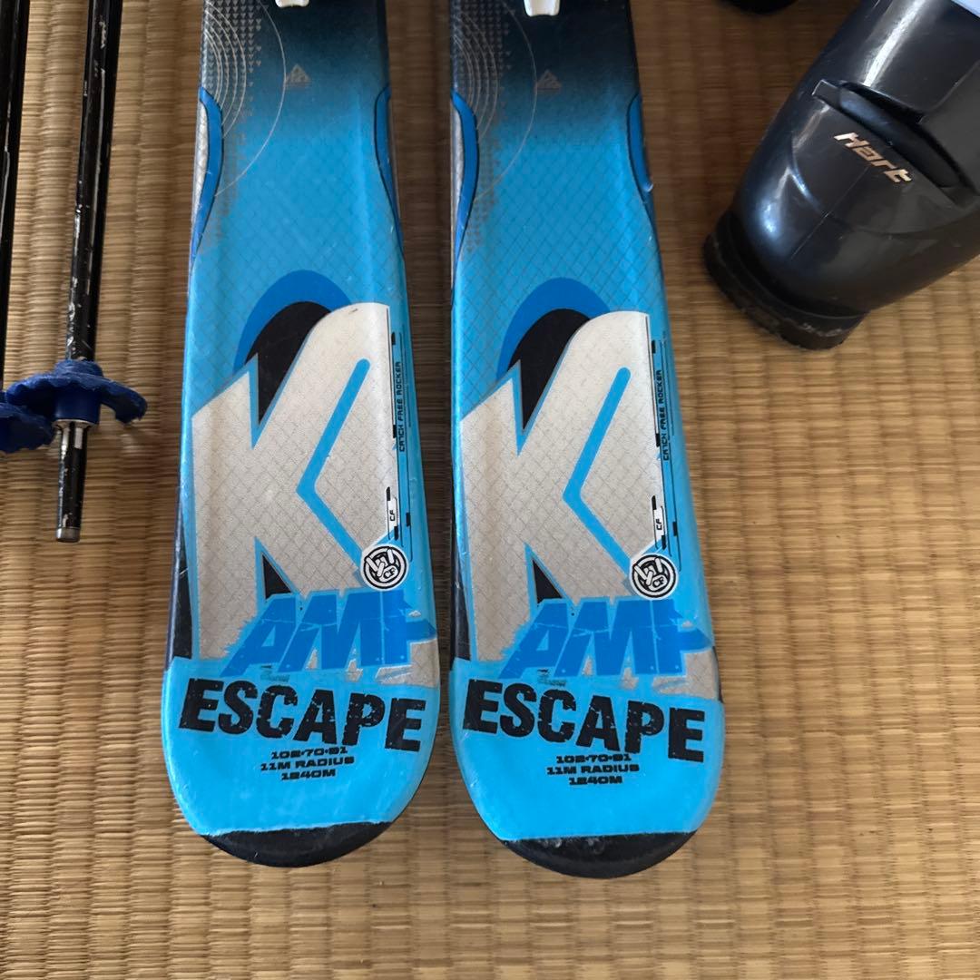 【スキー板&ストック】K2 AMP ESCAPE スキー板 123cm