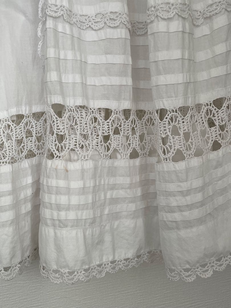 ˚✧₊⁎ 手編みレースのアンティークベビードレス⁎⁺˳✧༚ フランスアンティーク