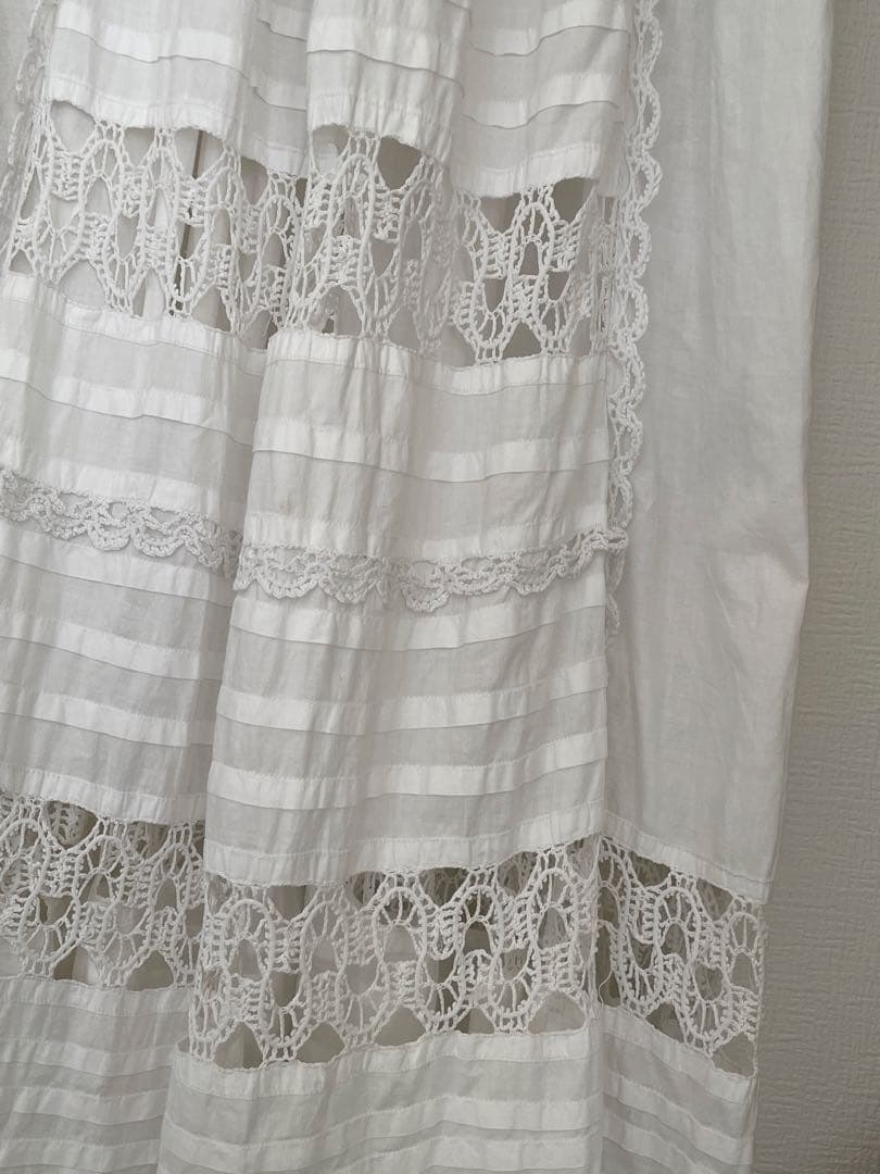 ˚✧₊⁎ 手編みレースのアンティークベビードレス⁎⁺˳✧༚ フランスアンティーク